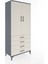 Hyperion Dolap 4 Raflı 4 Çekmeceli 2 Kapaklı 88X44X195 Antrasit-Aytaşı 2