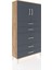 Arges Dolap 2 Raflı 5 Çekmeceli 2 Kapaklı 88X30X163 Çam-Antrasit 2