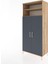 Hyperion Dolap 5 Raflı 2 Kapaklı 88X44X195 Çam-Antrasit 3