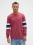 Erkek Kırmızı Everyday Soft Varsity Bisiklet Yaka T-Shirt 1