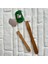 Yılbaşı Temalı Mini Ikili Yeşil Silikon Spatula Ahşap Saplı 3
