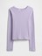 Kız Çocuk Açık Lila Fitilli Pointelle T-Shirt 1