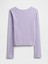 Kız Çocuk Açık Lila Fitilli Pointelle T-Shirt 2