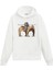 Kovboy At Üstünde Dinlenen Adam Tasarım Baskılı Western Tarz Unisex Kapüşonlu Hoodie 1