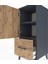 Hyperion Komodin 2 Raflı Tek Çekmeceli Tek Kapaklı 44X44X106 Antrasit-Çam 5