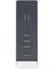 Hyperion Dolap 2 Raflı 4 Çekmeceli 2 Kapaklı 60X44X182 Antrasit-Antrasit 1