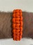 Turuncu Üstü Gri Noktalı Paracord Bileklik 4