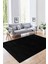 Yıkanabilir Renkli Dijital Kaymaz Modern Mutfak ve Salon Halısı Siyah Düz 5