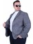 Mocgrande Erkek Büyük Beden 6 Drop Blazer Tuna Ceket 500601 Sıyah 2