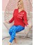 Bayan Uzun Kollu Pijama Takımı Model No 7584 2