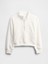 Kız Çocuk Beyaz Vintagesoft Gap Logo Yarım Fermuarlı Pullover Sweatshirt 6