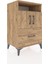 Hyperion Komodin 2 Raflı Tek Çekmeceli 2 Kapaklı 60X44X96 Çam-Çam 2