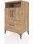 Hyperion Komodin 2 Raflı Tek Çekmeceli 2 Kapaklı 60X44X96 Çam-Çam 3