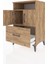 Hyperion Komodin 2 Raflı Tek Çekmeceli 2 Kapaklı 60X44X96 Çam-Çam 4