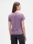 Kadın Koyu Lila V Yaka T-Shirt 4