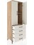 Hyperion Dolap 2 Raflı 4 Çekmeceli 2 Kapaklı 60X44X182 Çam-Aytaşı 4