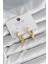 Gold Renk Eğik Halka Model Pirinç Kadın Küpe - EBJ251010W38138 1
