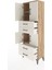 Arges Dolap 3 Raflı 4 Çekmeceli 4 Kapaklı 60X30X163 Çam-Aytaşı 4