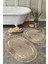 Kaymaz Tabanlı Oval Banyo Paspas Takımı, Yıkanabilir ve Leke Tutmaz, 2'li Set 1