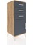 Hyperion Komodin Tek Raflı 3 Çekmeceli Tek Kapaklı 44X44X106 Çam-Antrasit 2