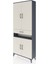 Arges Dolap 5 Raflı Tek Çekmeceli 4 Kapaklı 88X30X221 Antrasit-Aytaşı 3