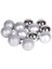 Yılbaşı Topu Simli Mat Parlak 12&apos;li Set Gümüş 6 Cm. 2
