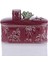 Kapağı Çiçekli Yatay Bordo Kutu 1
