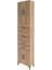 Arges Dolap 3 Raflı 4 Çekmeceli 4 Kapaklı 60X30X243 Çam-Çam 3