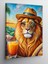 Kanvas Tablo Portakal Suyu Içen Aslan 100 x 140 CNVSDKEY-126170-100-140 1