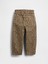 Kız Bebek Kahverengi Leopar Horseshoe Jean Pantolon 2