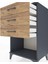 Hyperion Komodin 3 Çekmeceli 60X44X96 Antrasit-Çam 5