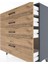 Arges Şifonyer 4 Çekmeceli 88X30X96 Antrasit-Çam 5