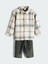 Yeni Sezon Ekose Erkek Bebek Gömlek ve Pantolon 2'li 2