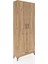 Arges Dolap 5 Raflı Tek Çekmeceli 2 Kapaklı 88X30X221 Çam-Çam 2