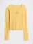 Kız Çocuk Sarı Fitilli Pointelle T-Shirt 1