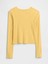 Kız Çocuk Sarı Fitilli Pointelle T-Shirt 3