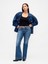 Kadın Denim Mavi Curvy Low Rise Long & Lean Jean Pantolon 1