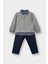 Erkek Bebek 2'li Takım Gömlek Yaka Sweatshirt Pantolon G0027A525WN 1
