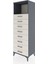 Hyperion Dolap Tek Raflı 8 Çekmeceli 60X44X182 Antrasit-Aytaşı 3