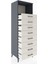 Hyperion Dolap Tek Raflı 8 Çekmeceli 60X44X182 Antrasit-Aytaşı 4