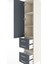 Hyperion Dolap 4 Raflı 4 Çekmeceli Tek Kapaklı 44X44X221 Aytaşı-Antrasit 5