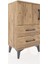 Arges Komodin 2 Raflı Tek Çekmeceli Tek Kapaklı 44X30X80 Çam-Çam 4