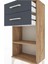 Arges Komodin Tek Raflı 2 Çekmeceli 44X30X96 Çam-Antrasit 5