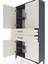 Arges Dolap 3 Raflı 2 Çekmeceli 4 Kapaklı 88X30X163 Antrasit-Aytaşı 5