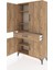 Arges Dolap 4 Raflı Tek Çekmeceli 4 Kapaklı 88X30X163 Çam-Çam 4