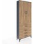 Arges Dolap 3 Raflı 4 Çekmeceli 2 Kapaklı 88X30X221 Antrasit-Çam 2