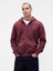 Erkek Bordo Vintagesoft Arch Gap Logo Tam Fermuarlı Sweatshirt 1