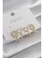 Pirinç Gümüş Renk Zirkon Taşlı Kalp Model Kadın Küpe - TJ-BKP8442 1