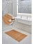 Doğal Bambu Kaydırmaz Banyo Matı, 80X50 Cm, Bej Renkli, Kaymaz Taban 1