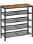 Ayakkabı Rafı 5 Katlı Ayakkabı Dolabı Açık Ayakkabı Rafı Ayakkabı Rafı 75 x 28 x 93 cm Çantalar Için Büyük Yüzey Giriş Koridoru Metal Endüstriyel Tasarım Siyah LBS038B01 1